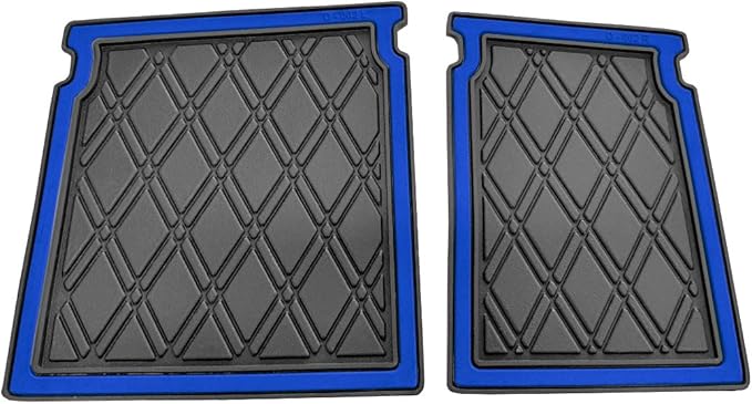 Xtreme MATS Dash Mat Compatible with EZGO RXV Golf Carts - Double Diamond Rubber Liner for GolfCar Cubbys and Dashes - Fits RXV Factory Dash - Golf Cart Accessory (Blue Trim, EZGO RXV)