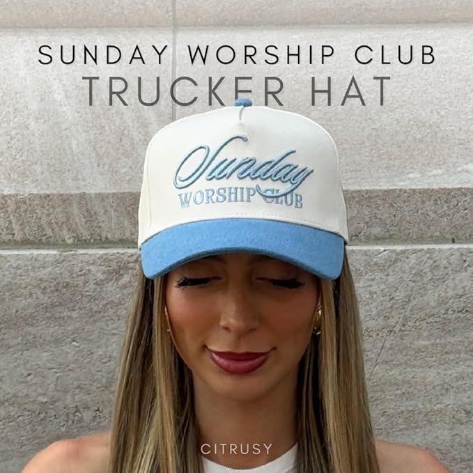 Vintage Faith & Forever Trucker Hat | Men & Women | Christian Cross Jesus Hats | Bachelorette Bride Hat | Cotton | Snapback