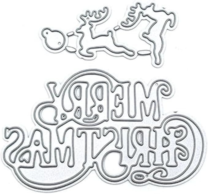 Metal Cutting Dies DIY Merry Christams Embossing Stencil Template Scrapbooking - Image 7