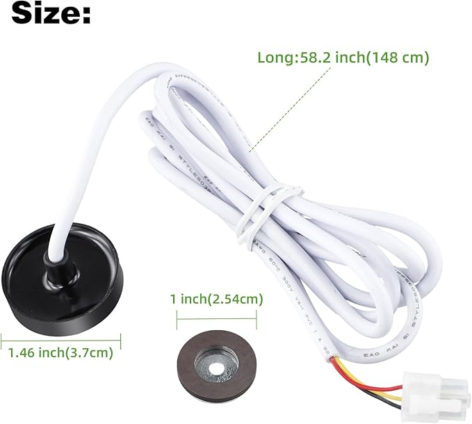 Roykaw 36v Golf Cart Speed Sensor with Magnet Compatible with EZGO TXT/Shuttle/ST Express/ST Sport with PDS 2000-up Electric Golf Carts, Replace OEM# 73327-G01, 73328-G01