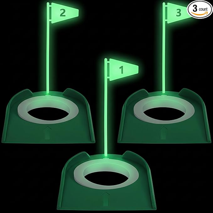 Sotiff Golf Putting Practice Cup Hole Training Aids Golf Accessories Training Putters with Plastic Flag for Adult Office Garage Yard Indoor Outdoor Practice