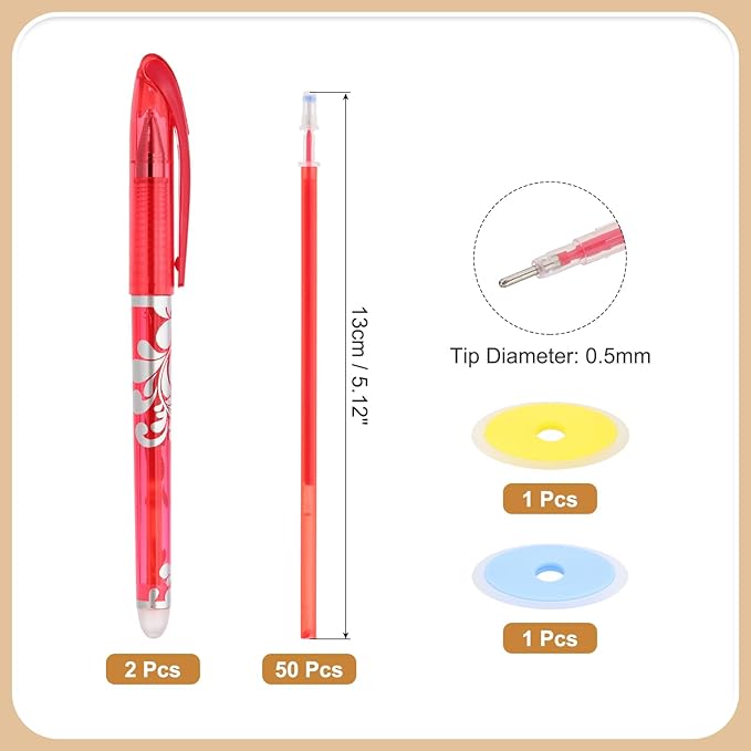 PATIKIL 2Pcs Erasable Gel Pens - Image 2