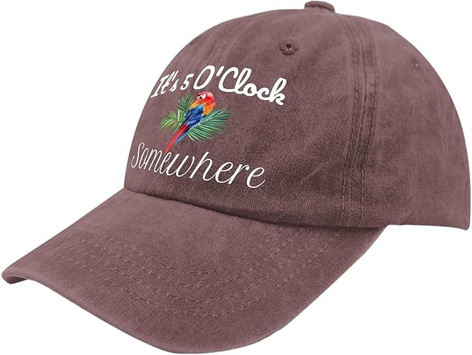 Jimmy Music Buffett Accessories Hats Its 5 Oclock Some Where Baseball Cap Mom Hat Pigment Black Womens Bucket