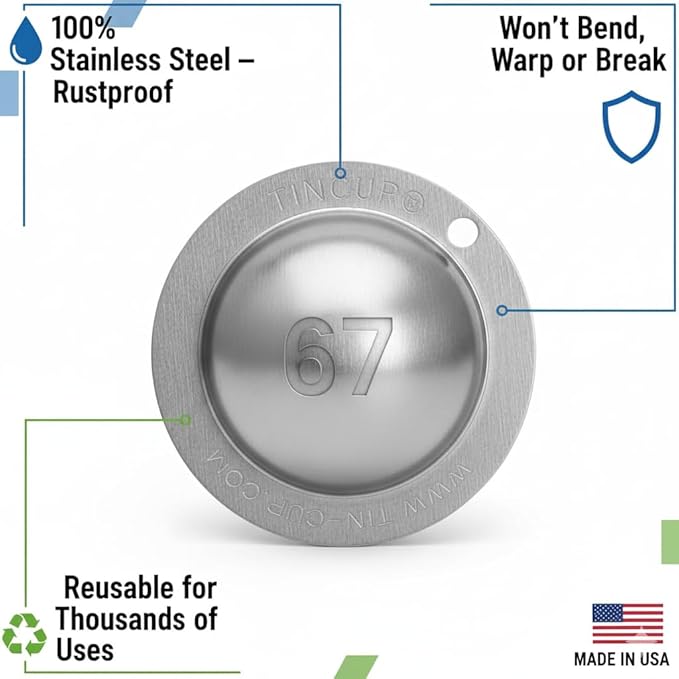 Tin Cup Golf Ball Marker Stencil - Premium Personalization Tool for Golfers - Custom Design Ball Marker - Golf Accessories Gift for Men and Women- Made in The USA