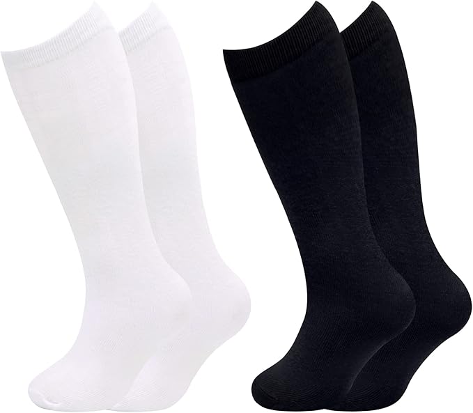 Sarfel Kids Soccer Socks Toddler Soccer Socks Girls Boys Soccer Socks Kids Tube Socks with Stripes Toddler Knee High Socks