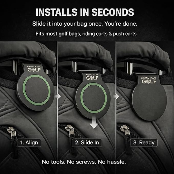 Magnetic Landing Pad – Industrial Steel Core, Universal Fit for All Golf Bags, Soft-Safe Protection Layer – Secure Mount for Magnetic Golf Towels, Rangefinder & Golf Accessories