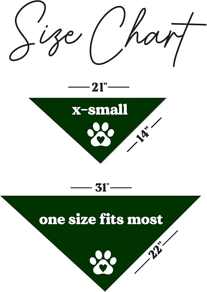 Game Day Dog Bandana | 100% Cotton Adjustable Triangle | Made in USA | Baseball| Sports | Biggest Fan | Game Day | Dark Green, One Size (1054)