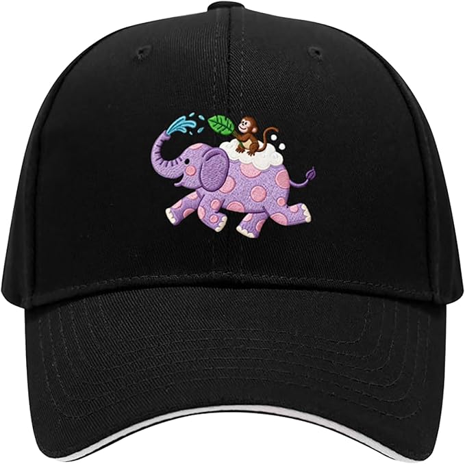 Embroidered Baseball Cap for Men Women, Breathable Cotton Adjustable Hat, Various Patterns for Casual Daily Outfits
