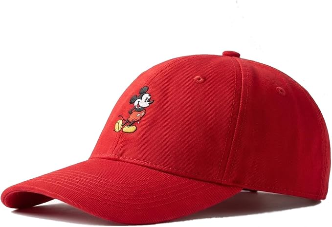 Disney Mens Baseball Cap, Mickey Mouse Adjustable Hat for Adult