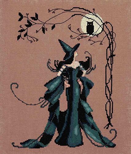 Mirabilia Minerva LINEN Kit Beaded Counted Cross Stitch by Nora Corbett Designs NC221 Bewitching Pixies (Bundle: Chart, Fabric, Beads)