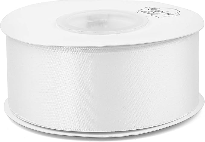 Humphrey's Craft 1-1/2 Inch White Double Faced Satin Ribbon - Image 3