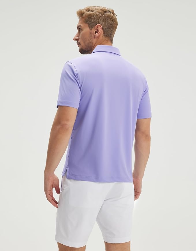 Mens Polo Shirts Short and Long Sleeve Casual Solid Stylish Dry Fit Performance Designed Collared Golf Polo Shirts for Men