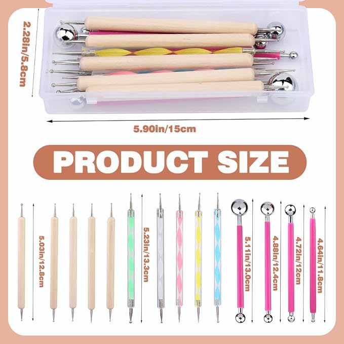 14 PCS Dotting Tools Ball Styluses - Image 2