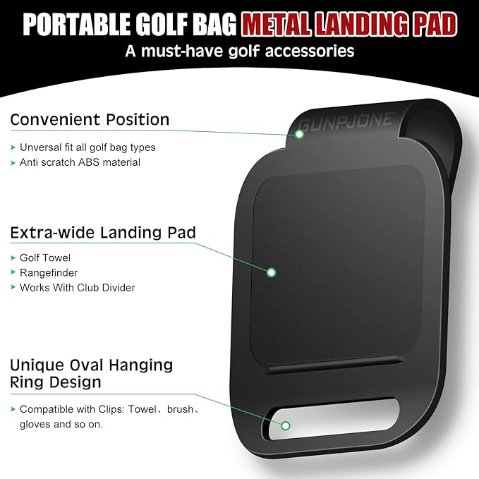 Golf Bag Magnetic Clip, Metal Clip for Golf Bags, Magnetic Golf Towels, Magnetic Rangefinder Strap, Magnetic Golf Bag Accessories for Ultimate Personal Golfer, Golf Gifts for Golfing-Essential