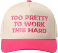 MIRMARU Two-Tone Vintage Canvas Trucker Hats for Men & Women, Adjustable Size Baseball Caps with Trendy Embroidered Design