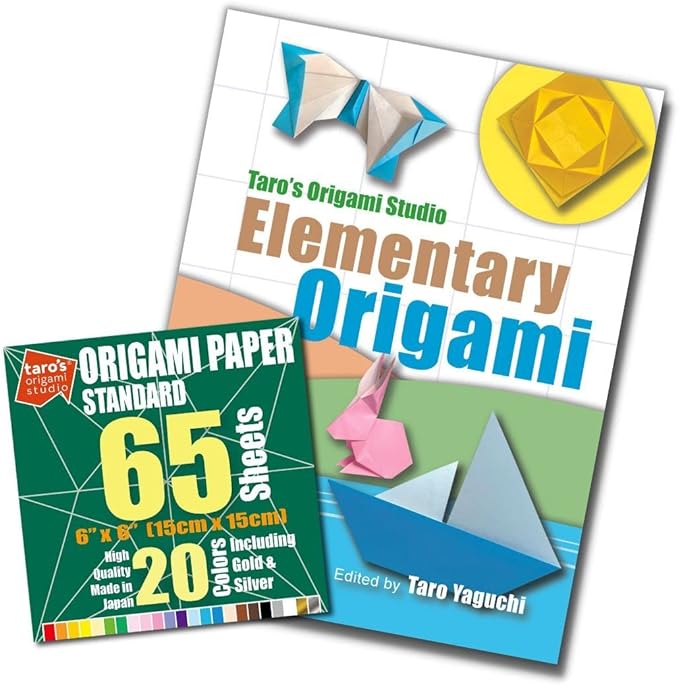 Standard 6 inch 65 Sheet and Easy Origami Book Combo by TAROSORIGAMISTUDIO