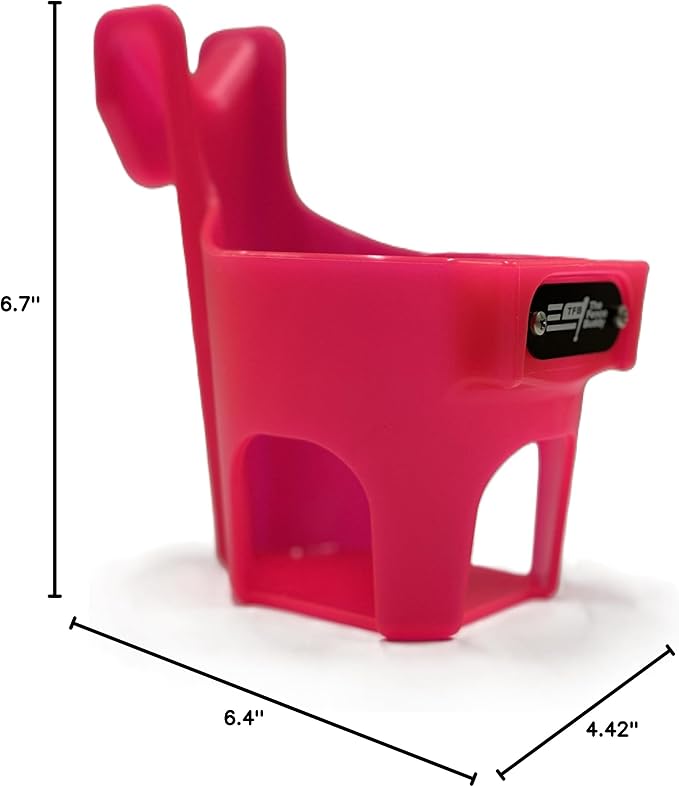 Fence Cup Holder | Drink Holder for Chain Link Fence | Fits Stanley, Yeti & Gatorade | Baseball Dugout, Softball, Pickleball & Tennis | Made in USA | The Fence Buddy (Hot Pink)