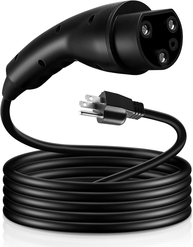 Charging Power Cord Assembly Fits for Evolution EV ICON EV Models Replaces 2.04.0620, 120V Golf Cart Charger Power Cord, Black