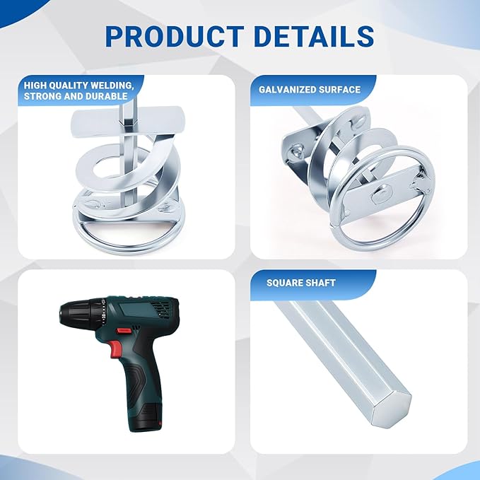 Set of 2 Paint Mixer for Drill Painting Mixer Stirrer Drill Attachment - Image 3