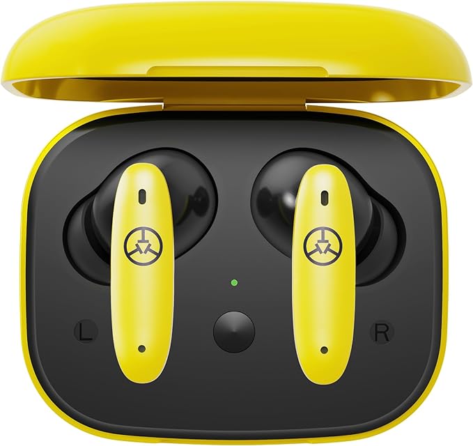 TecTecTec Team8 E Golf Earbuds - Bluetooth Golf Rangefinder Wireless Earphones with Hazard Alerts - Front/Middle/Back Green Distances - Touch Controls Golf Ball Tracker with Call Support - Yellow