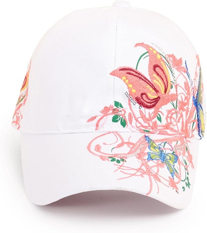 Trucker Hats California H Womens Hat Trendy Creativity Flowers Butterfly Sequins Embroidered Baseball Cap