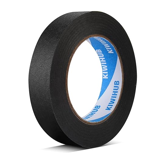 Black Painters Tape, 1 inch x 60 Yards by KIWIHUB