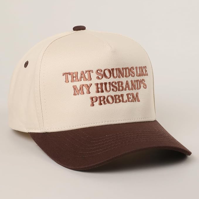 MIRMARU Two-Tone Vintage Canvas Trucker Hats for Men & Women, Adjustable Size Baseball Caps with Trendy Embroidered Design