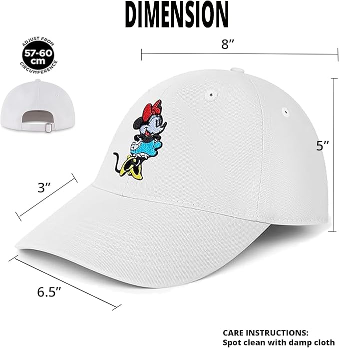 Disney Adult Baseball Cap, Minnie Mouse Adjustable Dad Hat