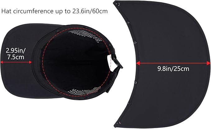 BASSDASH UPF 50+ Foldable Fishing Hat Baseball Cap with Removable Neck Flap Portable for Men Women Golf Hiking