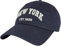 Elidan NY Dad Hat New York EST.1625 Cotton Cap, Adjust Buckle Strap, Unstructured Low-Profile NY Baseball Cap for Men & Women
