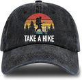 Hiking Adjustable Washed Cotton Baseball Cap, Funny Retro Trucker Hat Gift for Men Women Dad Mom Hiking Lover