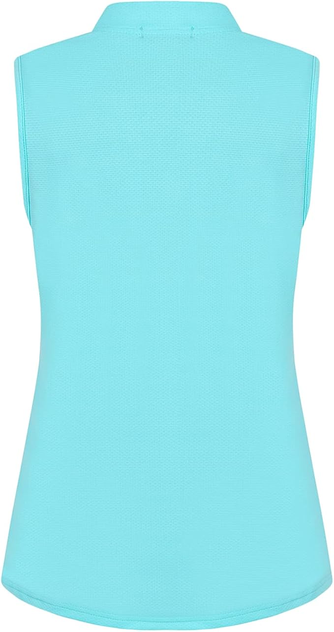 Womens Sleeveless V Neck Golf Polo Shirts