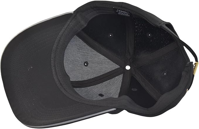 TSSGBL Men's Plain Baseball Hat - OSFM & XXL Big Head Fit，Adjustable Structured Ball Cap with Reflective Sandwich Brim