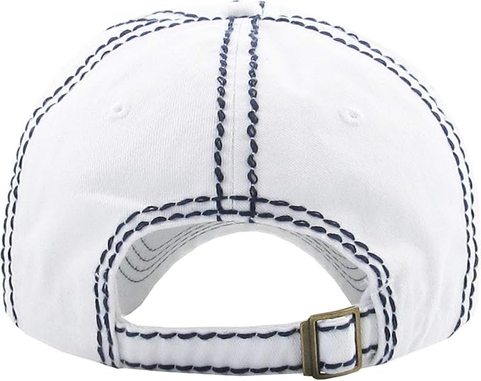 KBETHOS Flag USA America Military Thin Blue Line Thin Red Line Vintage Distressed Baseball Cap Dad Hat Unisex Adjustable…