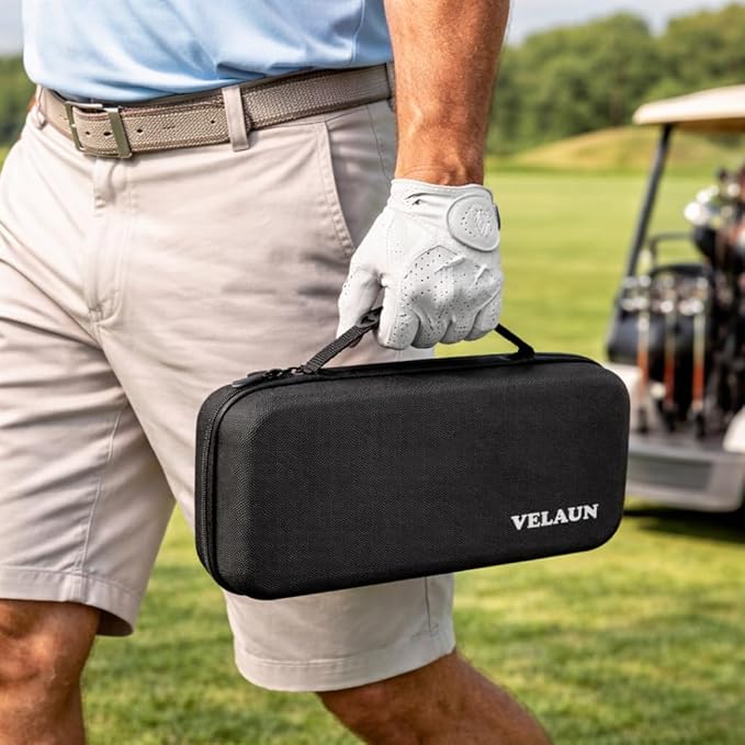 Golf Glove Holder, Golf Accessories Gifts for Men Women Golfers, Glove Case Organizer with Hard Shell, Holder Case Caddy with Dividers for Balls, Tees & Markers