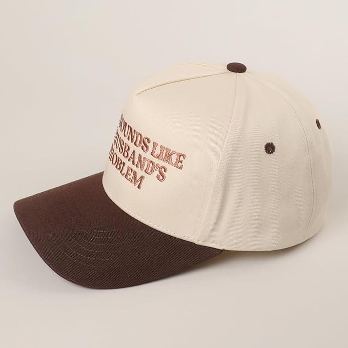 MIRMARU Two-Tone Vintage Canvas Trucker Hats for Men & Women, Adjustable Size Baseball Caps with Trendy Embroidered Design