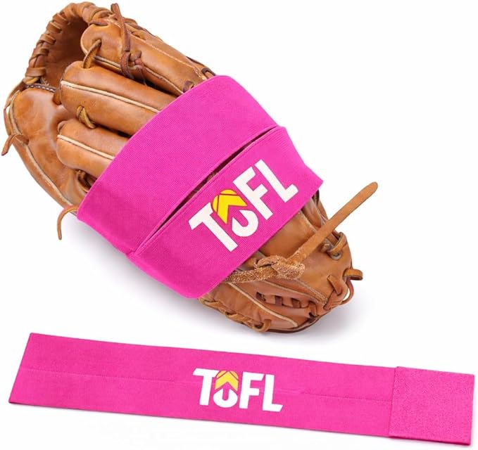 TOFL Baseball Glove Wrap Band for Mitt Shaping | Elastic Strap with Adjustable Closure for Pocket Forming & Storage | Youth & Adult Softball Mitt Care Accessory (Color & Quantity Options)