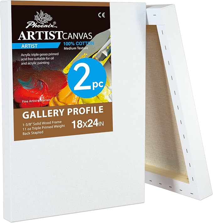 PHOENIX 18x24 Inch 2 Pack Gallery Canvas by PHOENIX