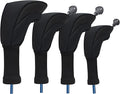 Wood Headcover Golf Club Covers Driver Headcovers Nylon Head Covers Designed to Fit All Woods - 3/4/5/6 Pack/Set Golf Accessories Suitable for Men and Women