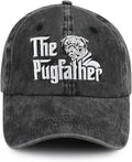 The Rodfather Pugfather Dogfather Grilfather Hats for Men, Adjustable Embroidered Dad Baseball Cap