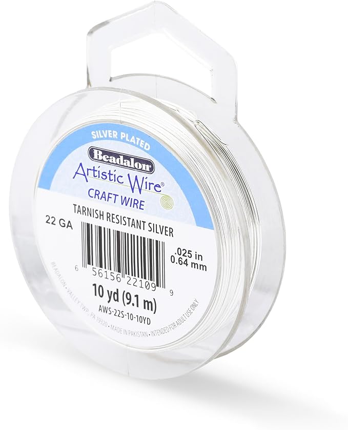 Artistic Wire, 22 Gauge Silver Plated Tarnish Resistant Colored Copper Craft by ArtisticWire
