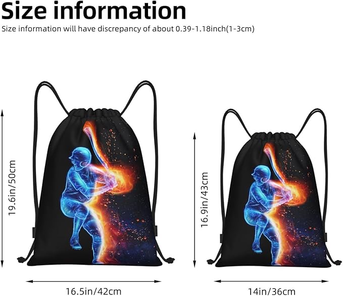 Sports-Themed Drawstring Bags with a Playing Baseball Man Pattern, Kids Drawstring Backpack Casual Knapsack for Boys Girls Adults Women Men, Black Rucksack Bags for Gym Travel Swimming Yoga, Small