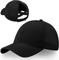 Little Girls Reflective Baseball Cap Criss Cross Ponytail Hat Kids Quick Dry Mesh Summer Sports Hat for Toddler Ages 3-8