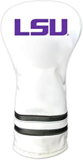 Team Golf NCAA White Vintage Driver Golf Club Headcover, Form Fitting Design, Retro Design