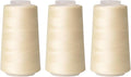 Sewing Thread Cone Set, 3 Pack Serger Thread, 3000 Yards Each, All Purpose by Unknown