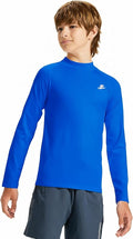 DEVOROPA Youth Boys Compression Thermal Shirt Long Sleeve Kids Fleece Baselayer Soccer Baseball Undershirt Slim/Regular/Husky