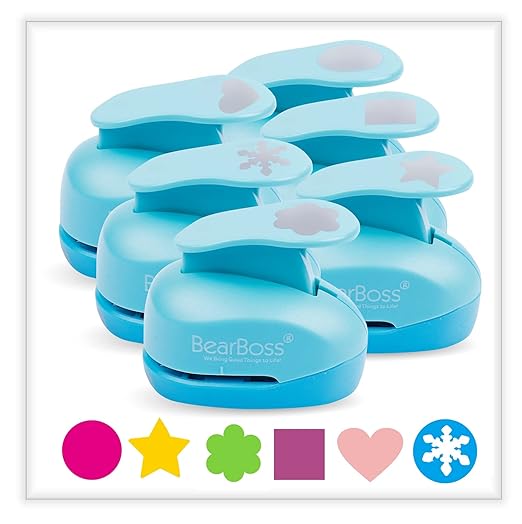 6 Craft Hole Punch Shapes 1 Inch Paper Punches - Image 9