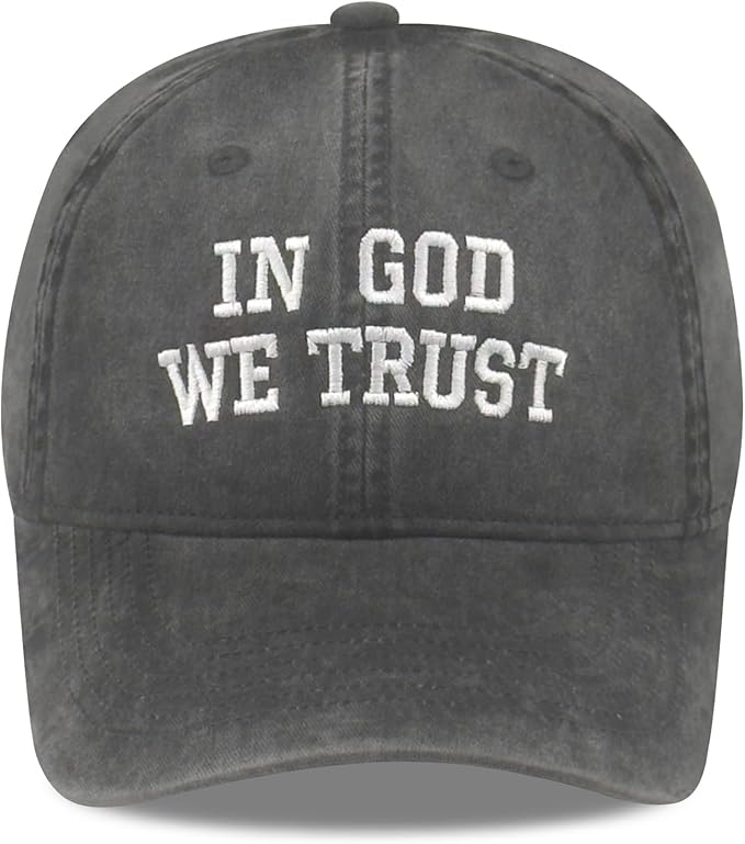 Faith Christian Patriotic Embroidered Baseball Cap, Vintage Cotton Dad Hat for Men Women, Birthday