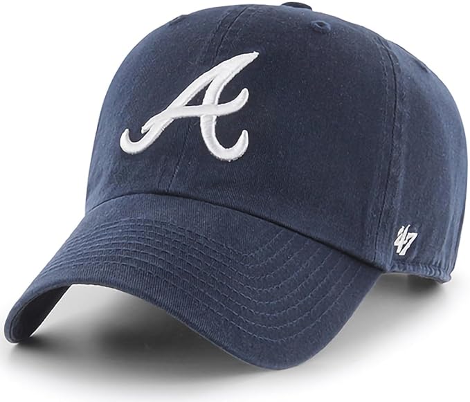 47 Brand MLB Team Color Home Primary Logo Clean Up Adjustable Baseball Cap Hat, Adult One Size Fits All