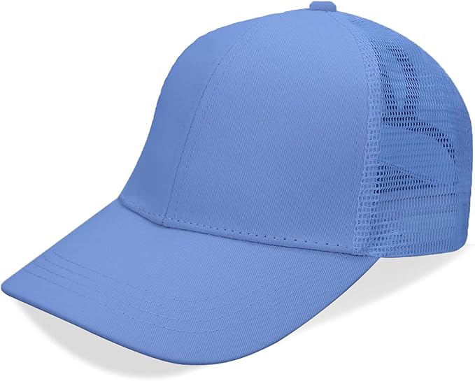 Criss Cross Hat Washed Distressed Baseball Cap Ponytail Hat High Messy Bun Ponycap for Women